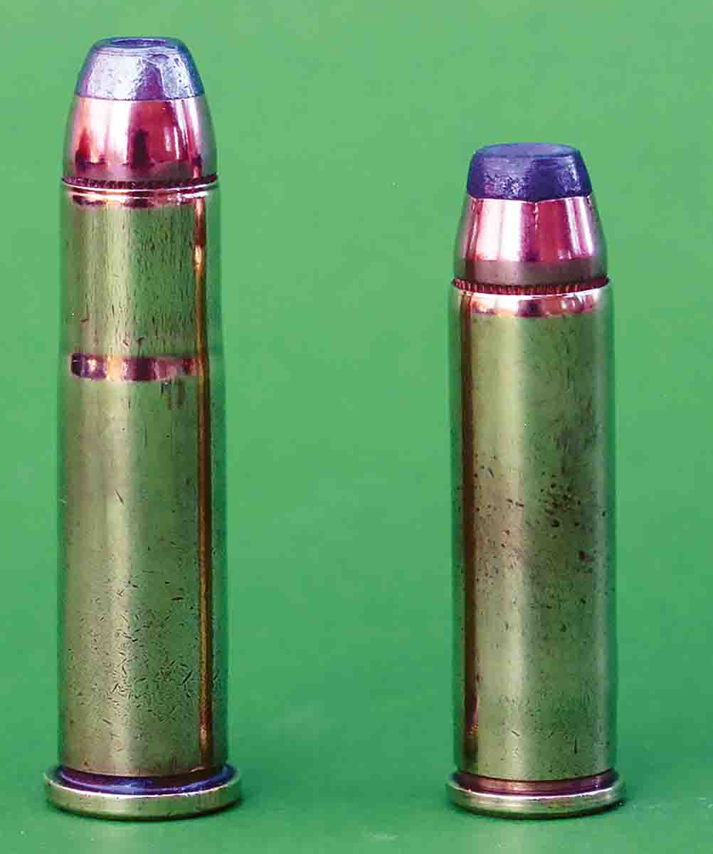 The .32-20 (left) can easily outperform the .32 H&R Magnum (right).
